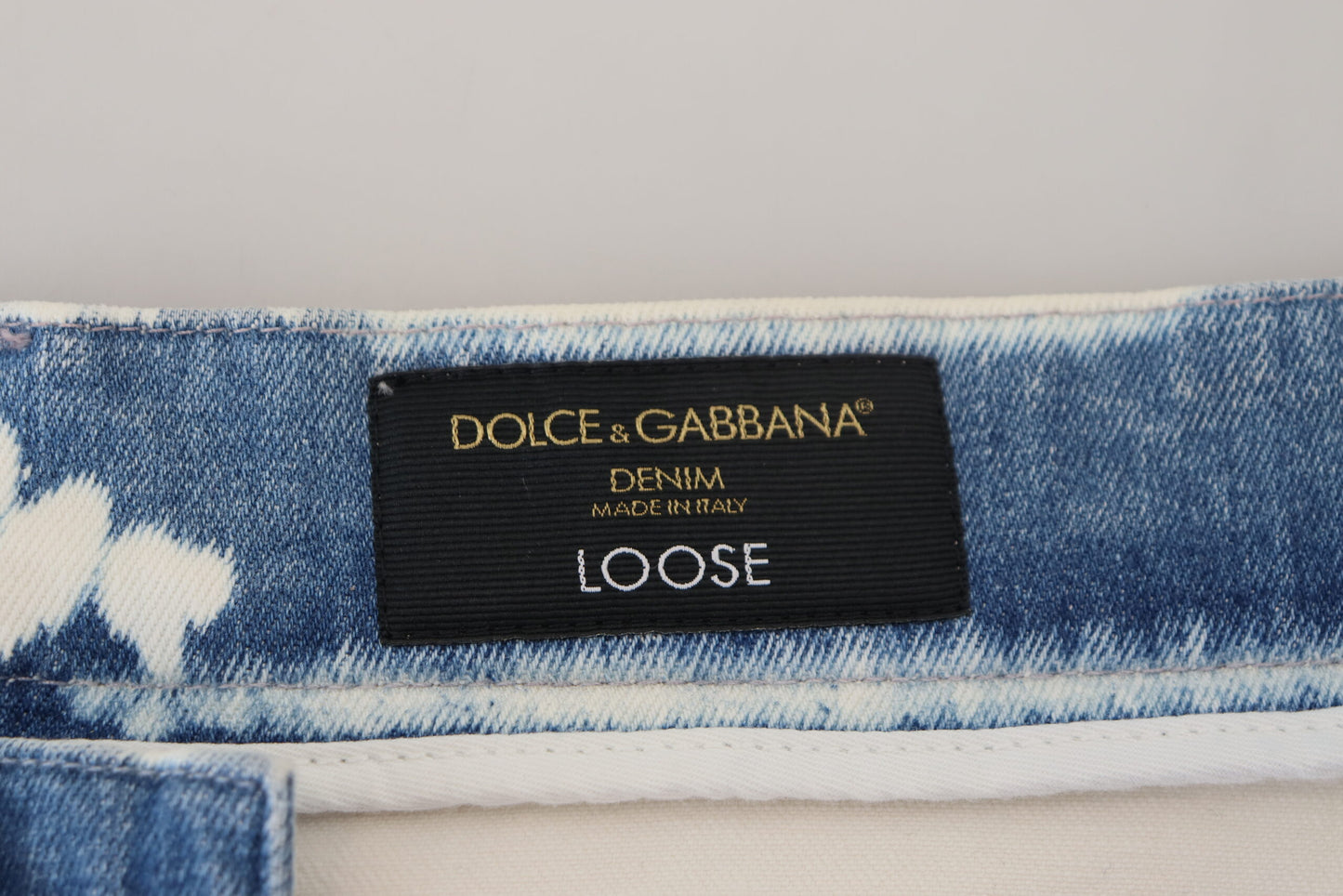 Blaue Jeans aus Ceasar Denim-Baumwolle mit lockerer Passform