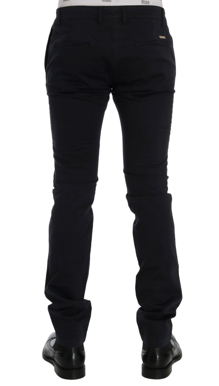 Blaue Chinos aus Baumwollstretch