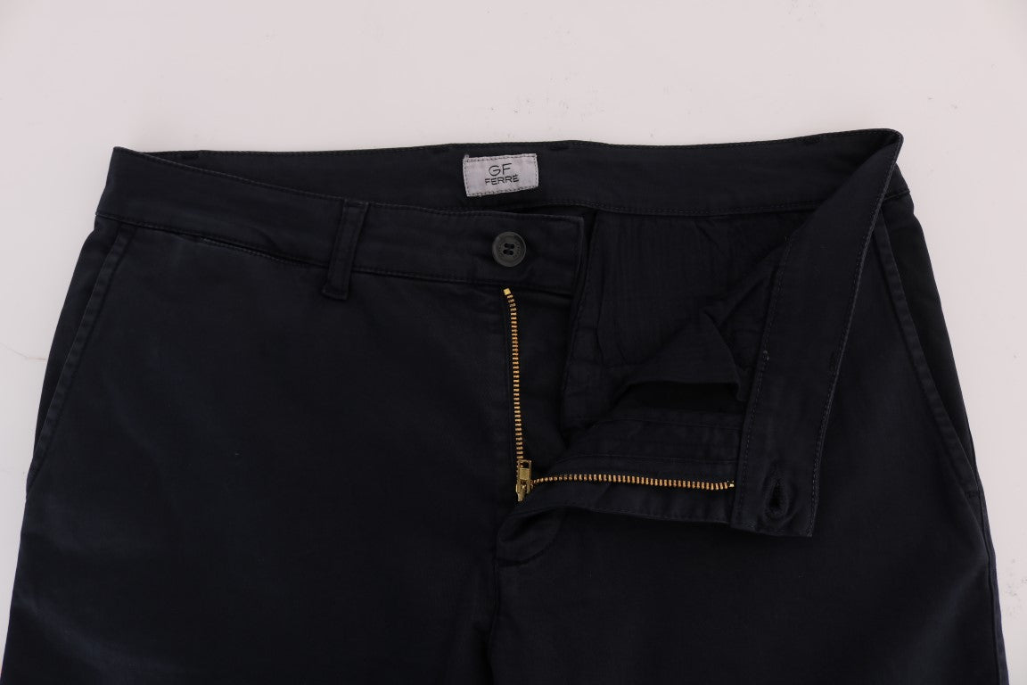 Blaue Chinos aus Baumwollstretch
