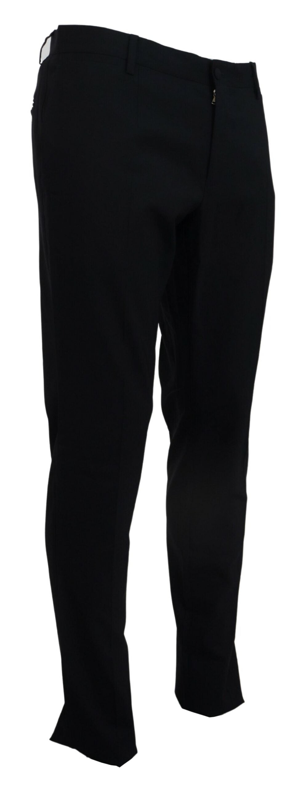 Blaue, formelle Slim Fit-Hose aus Wollstretch