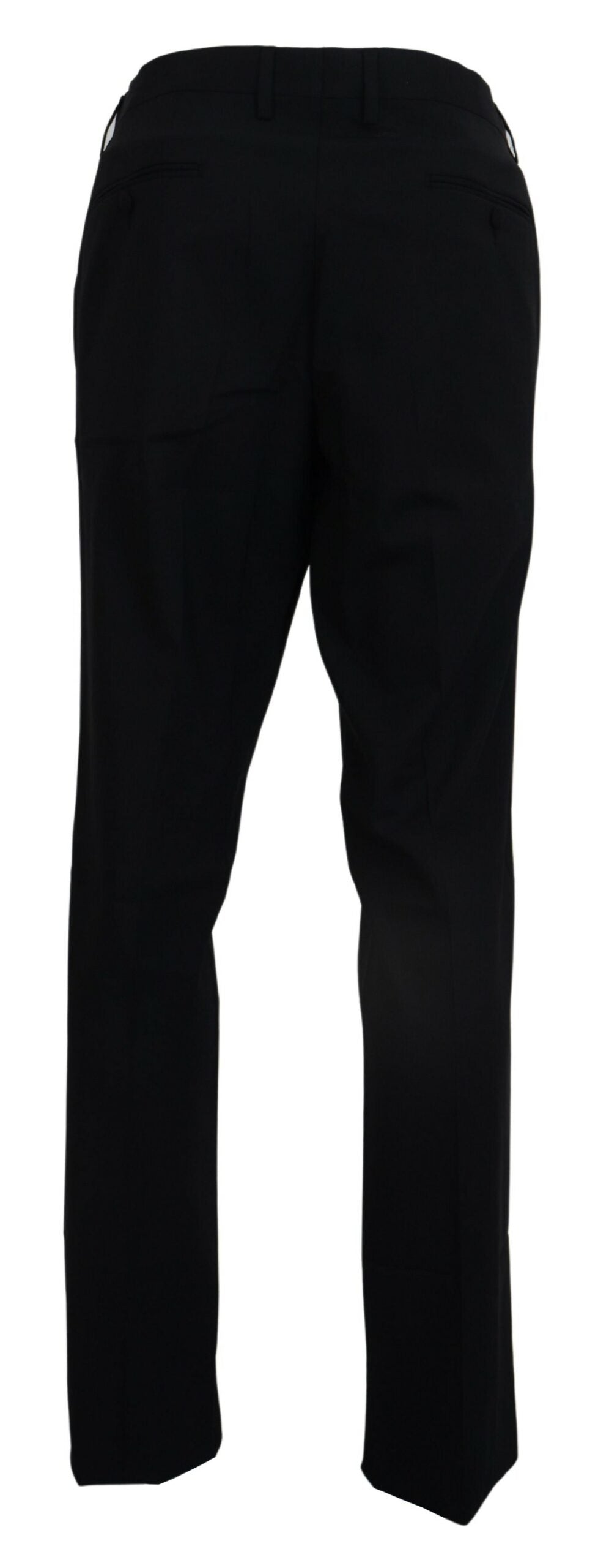 Schwarze, formelle Slim Fit-Hose aus Wollstretch