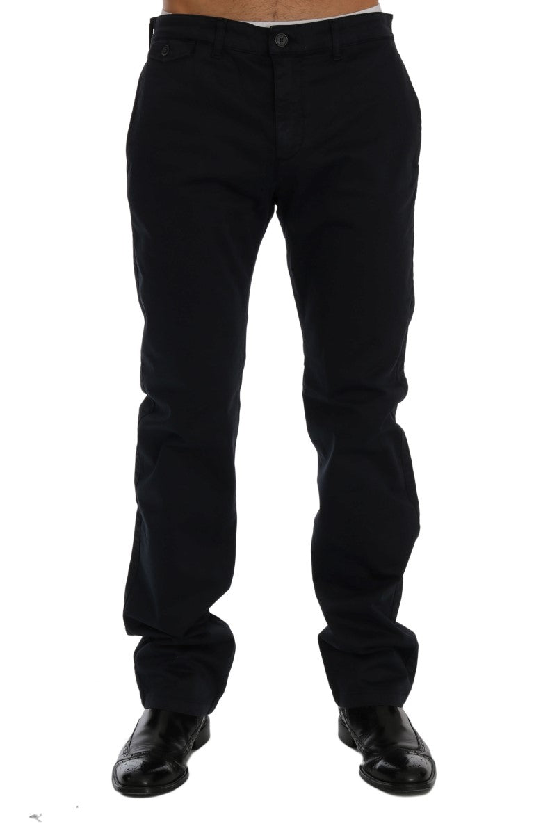 Blaue Chinos aus Baumwollstretch