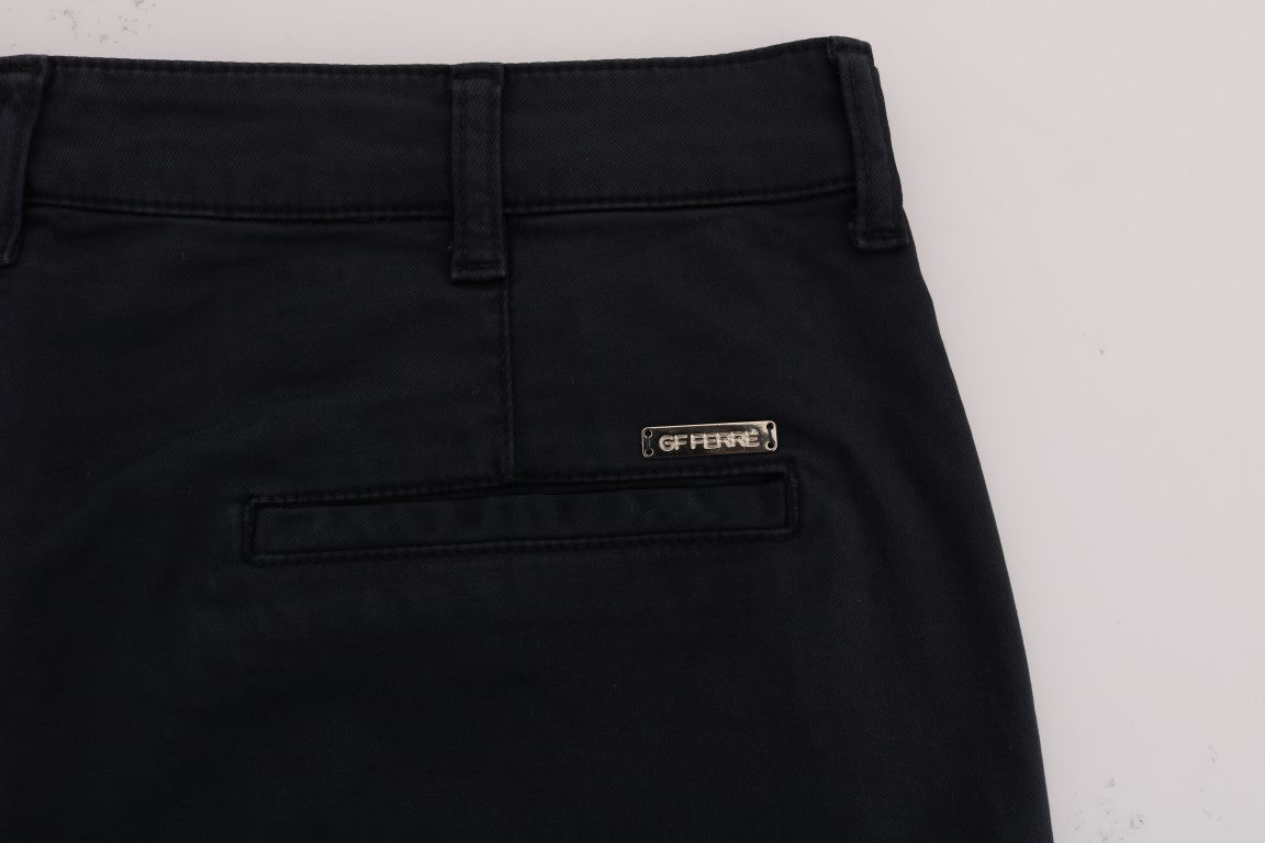 Blaue Chinos aus Baumwollstretch