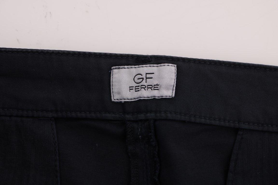 Blaue Chinos aus Baumwollstretch