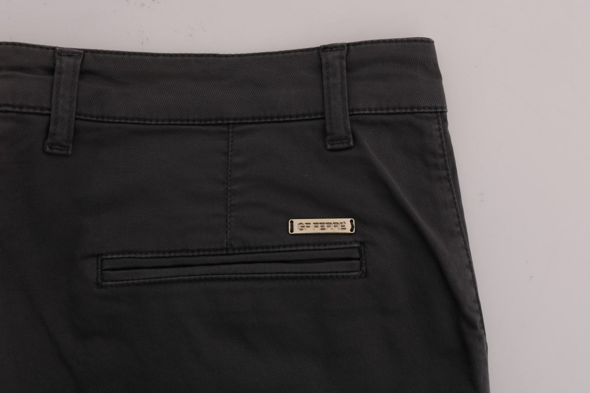Graue Chinos aus Baumwollstretch
