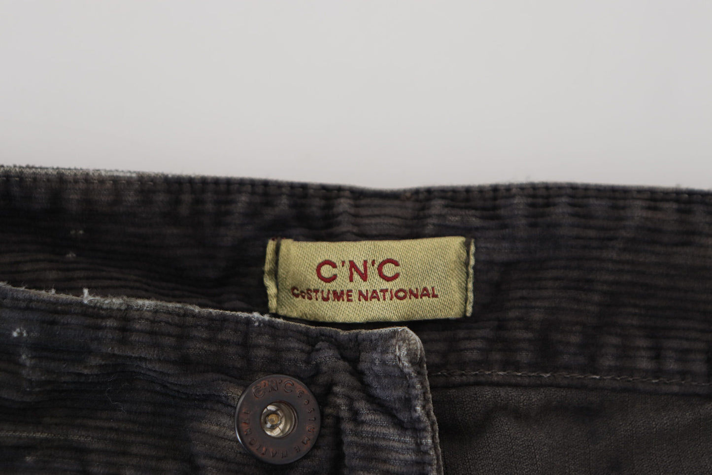 Graue Baumwollcord-Jeans für Herren