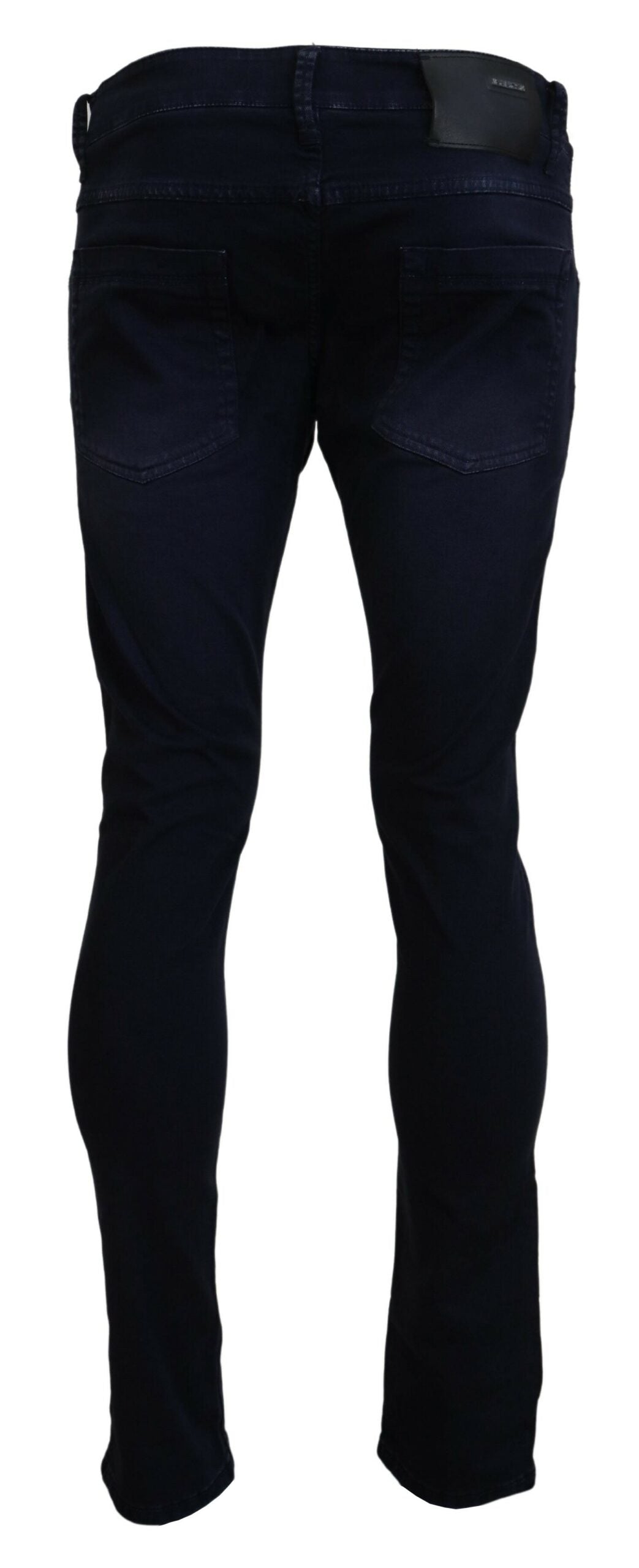 Blaue, schmal geschnittene Herren-Jeans aus Baumwolle