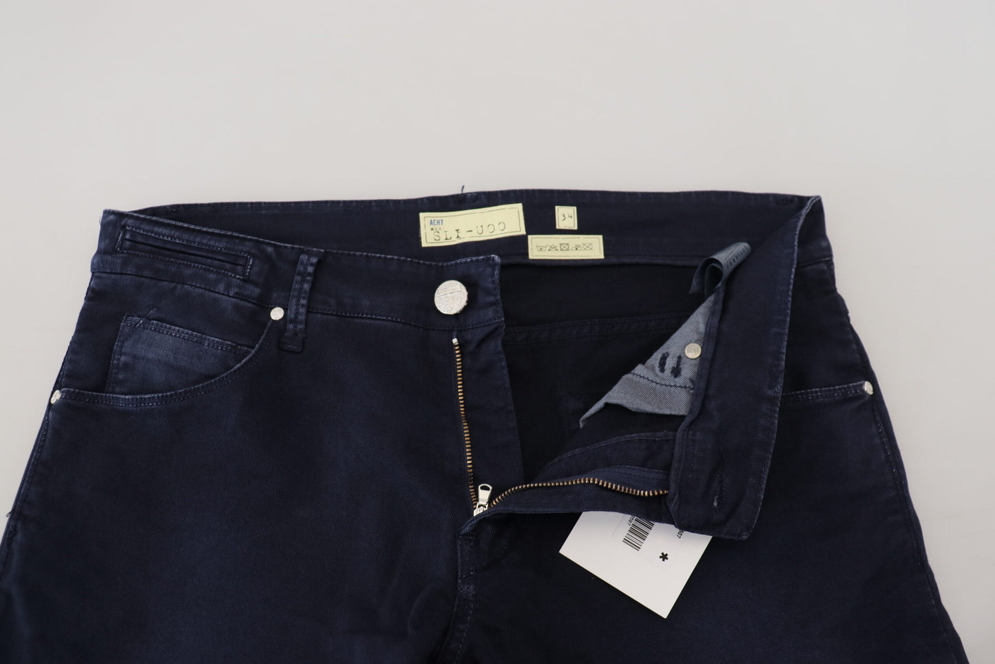 Blaue, schmal geschnittene Herren-Jeans aus Baumwolle