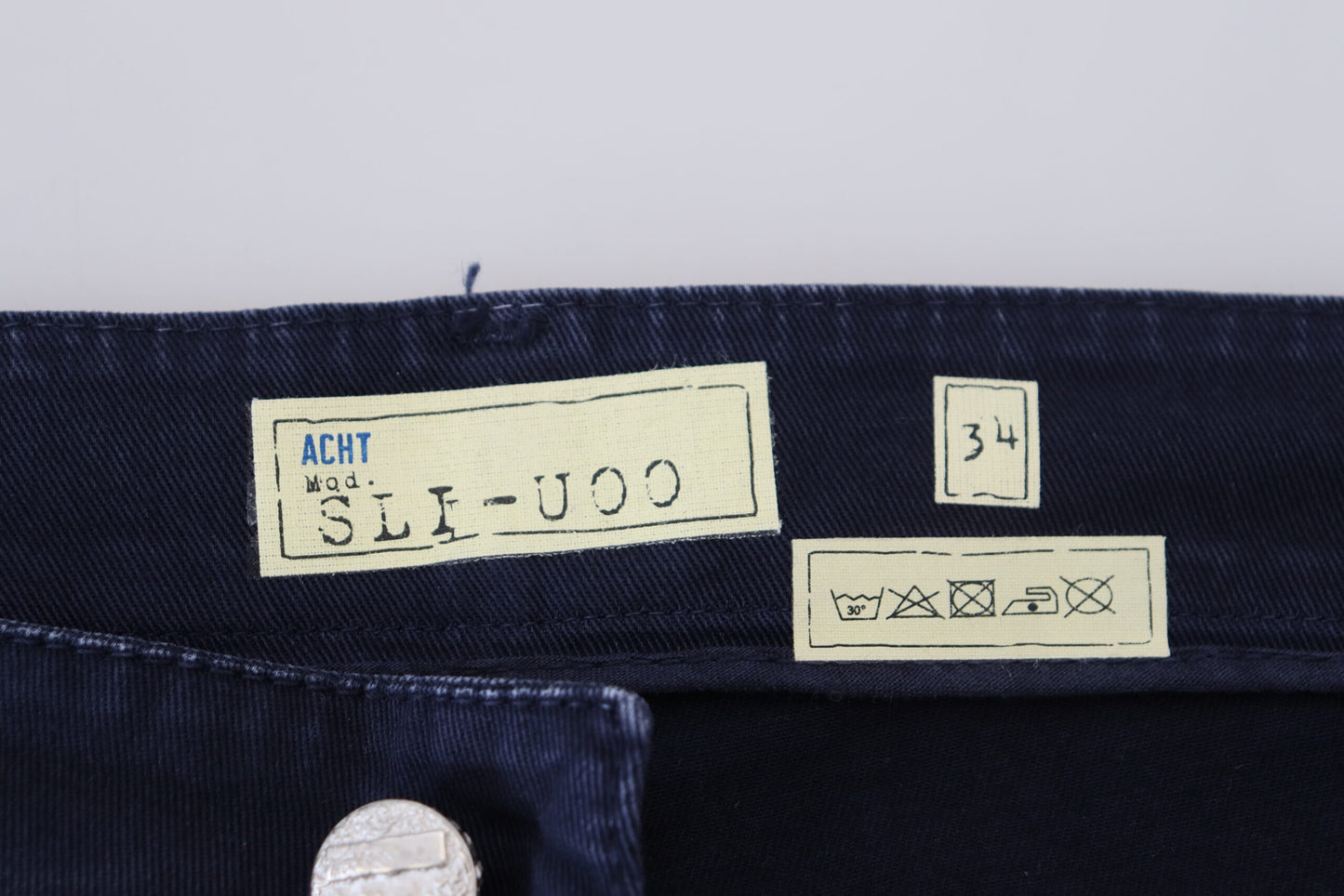 Blaue, schmal geschnittene Herren-Jeans aus Baumwolle