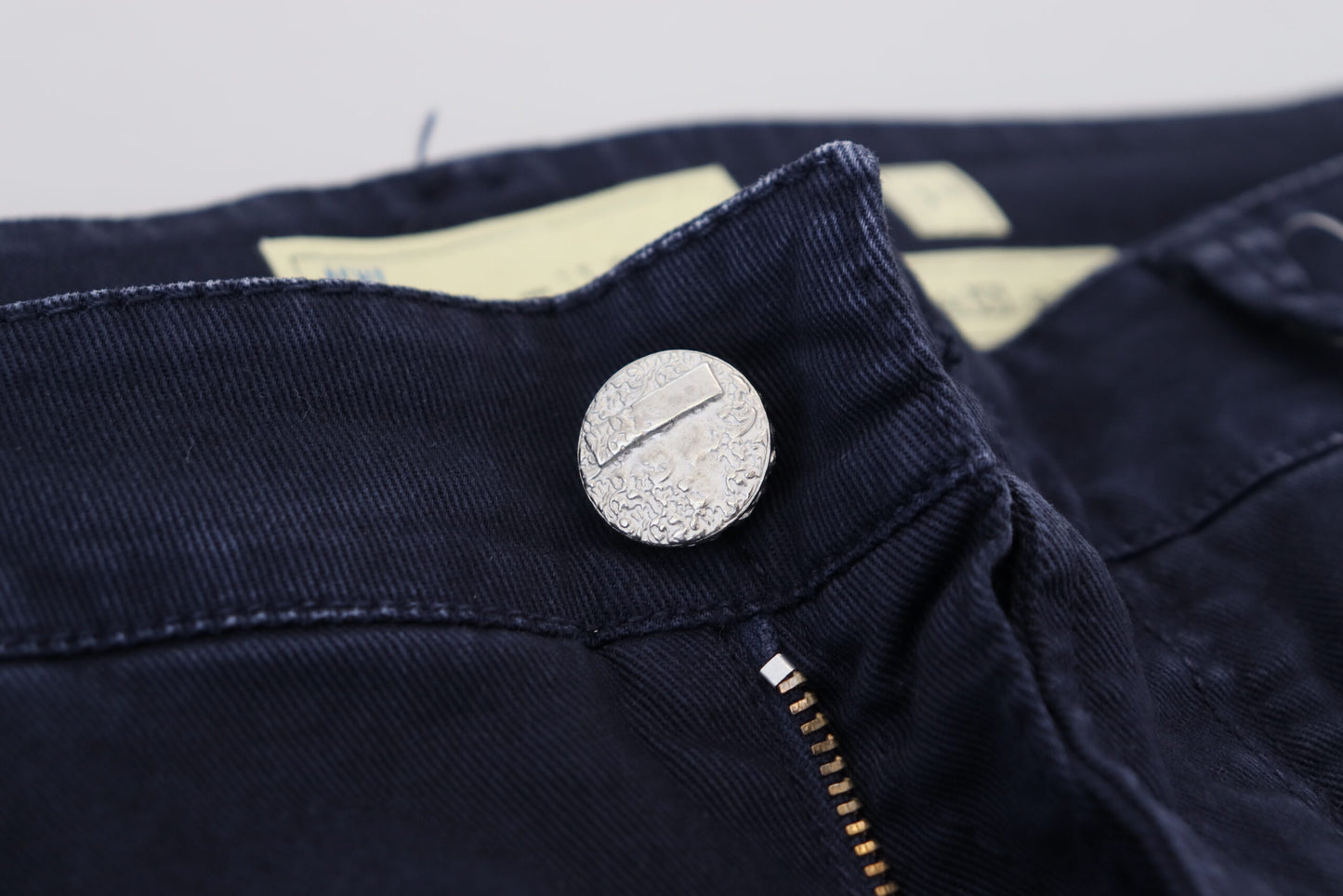 Blaue, schmal geschnittene Herren-Jeans aus Baumwolle