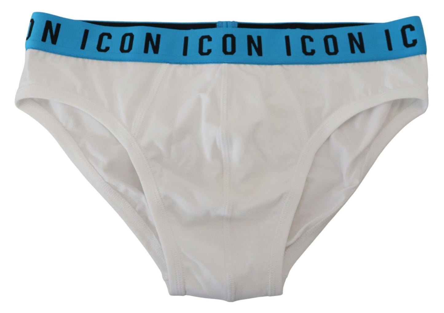 Weiße Herren-Unterhose aus Stretch-Baumwolle mit Icon-Logo