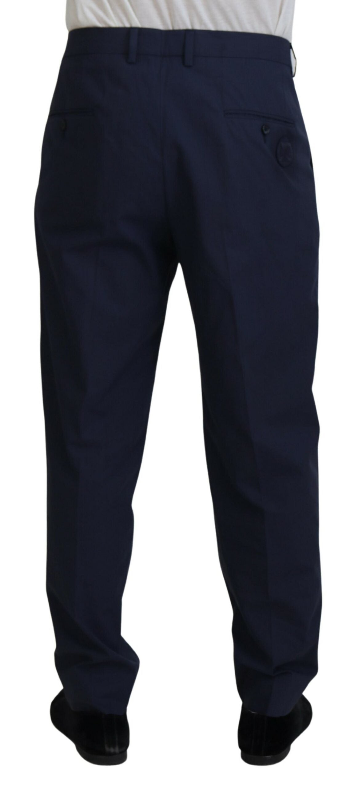 Dunkelblaue Chinohose aus Baumwolle