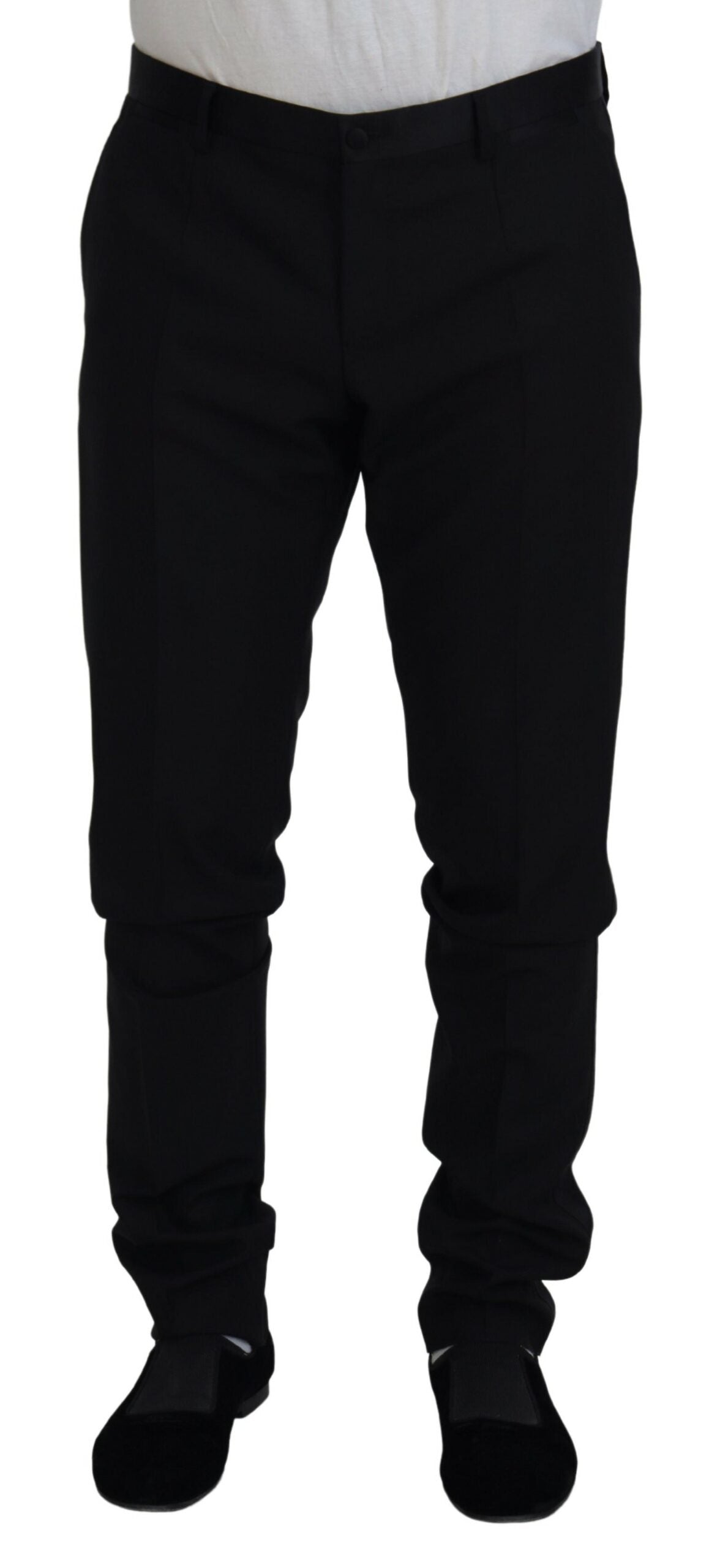 Schwarze Chinohose aus Wolle für formelle Anlässe