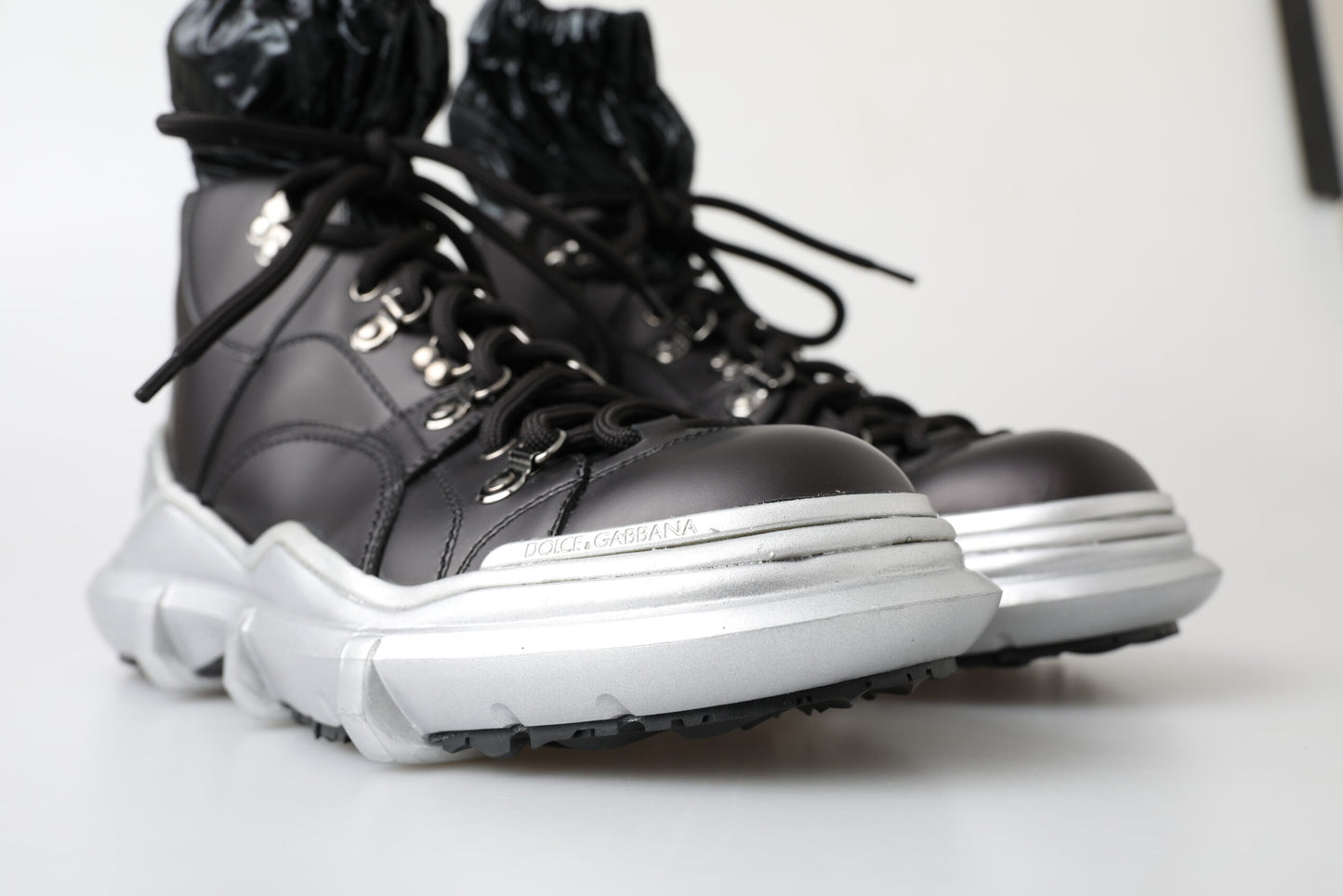 Schwarze Galileo High-Top-Sneakers aus Nylon