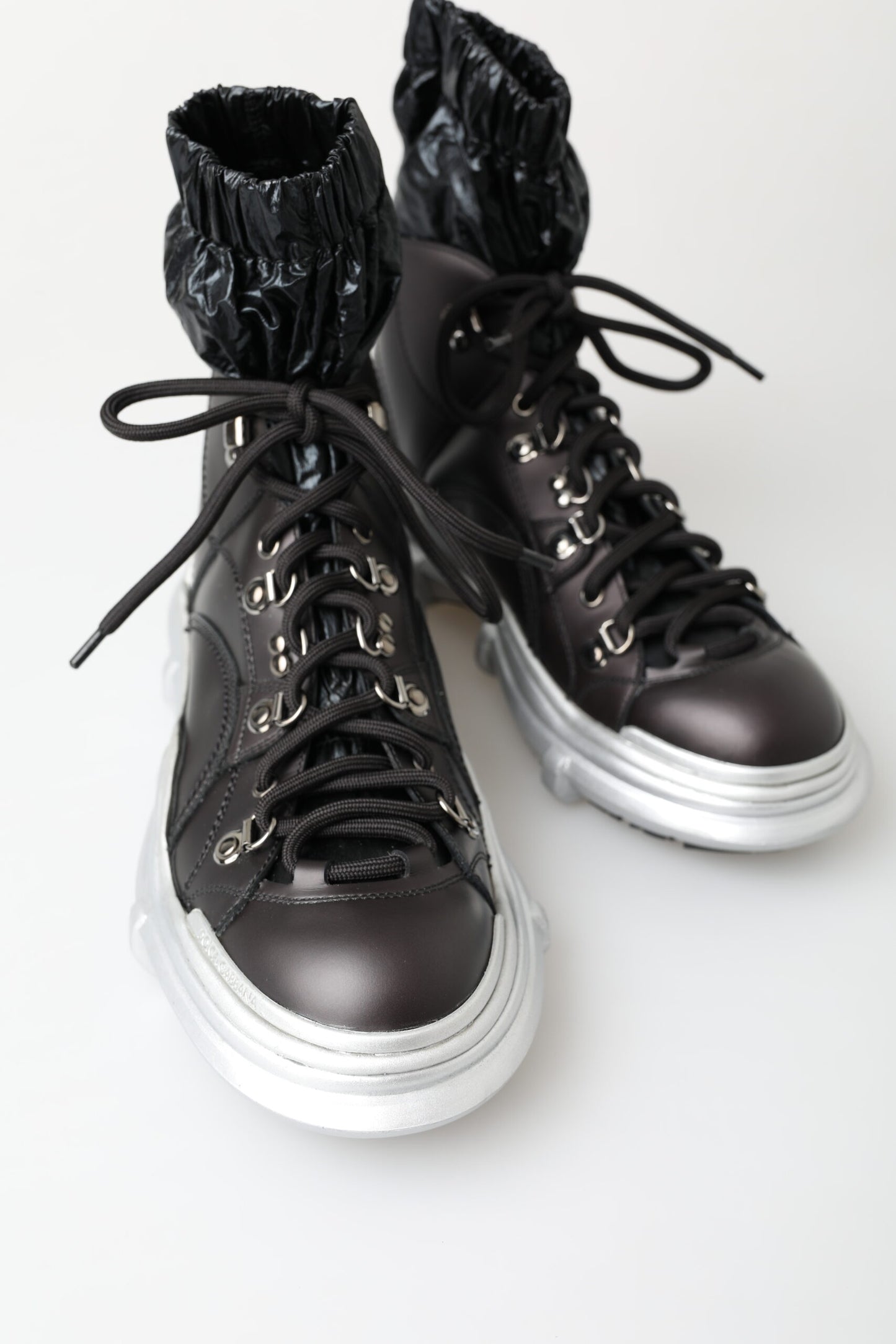 Schwarze Galileo High-Top-Sneakers aus Nylon