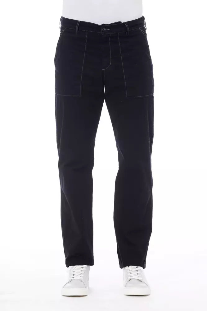 Blaue Herrenhose aus Baumwolle
