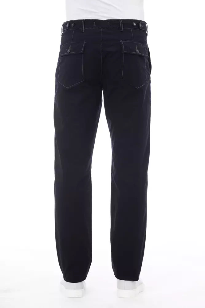 Blaue Herrenhose aus Baumwolle
