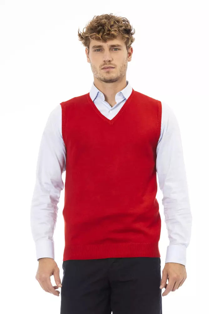 Rote Viskose Herrenjacke