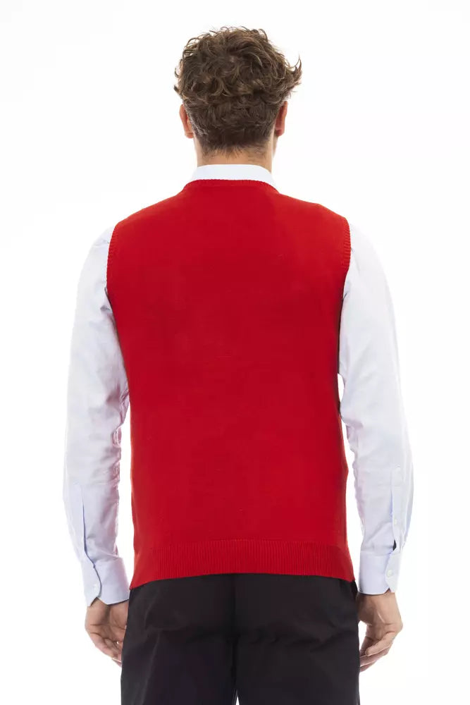 Rote Viskose Herrenjacke