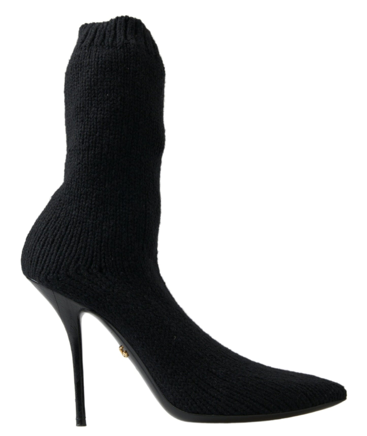 Schwarze Stiefeletten mit Stilettoabsatz und mittlerer Wadenhöhe für Damen