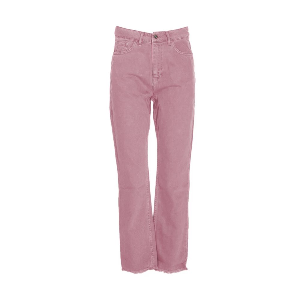 Schicke Jeans in Pink mit Raw Cut Bottom