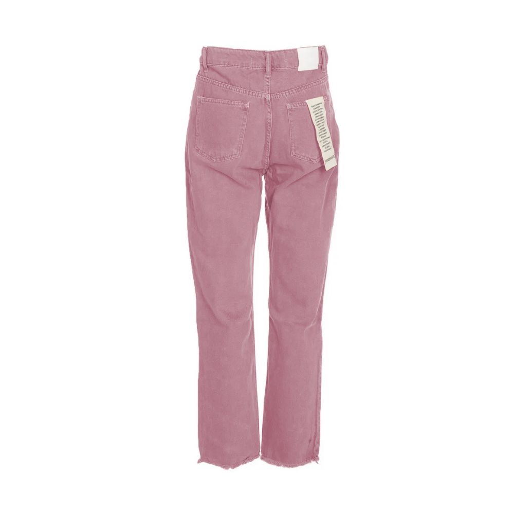 Schicke Jeans in Pink mit Raw Cut Bottom