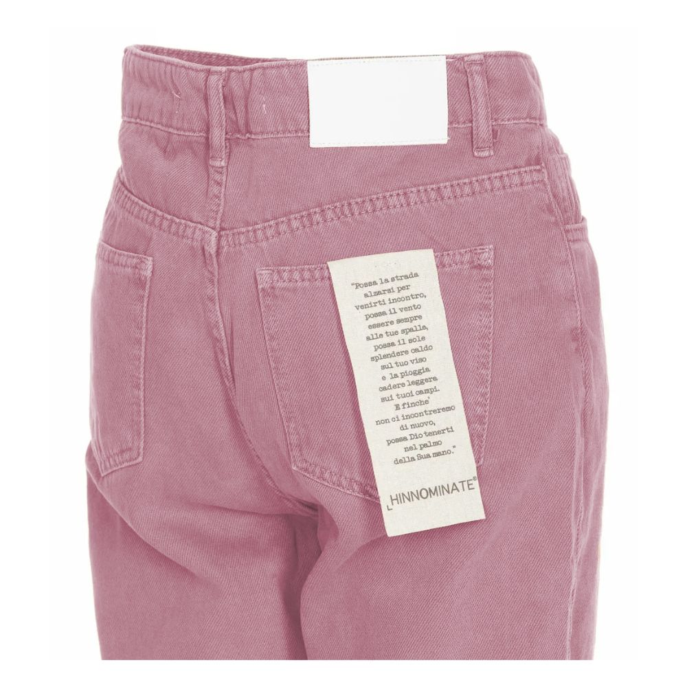 Schicke Jeans in Pink mit Raw Cut Bottom