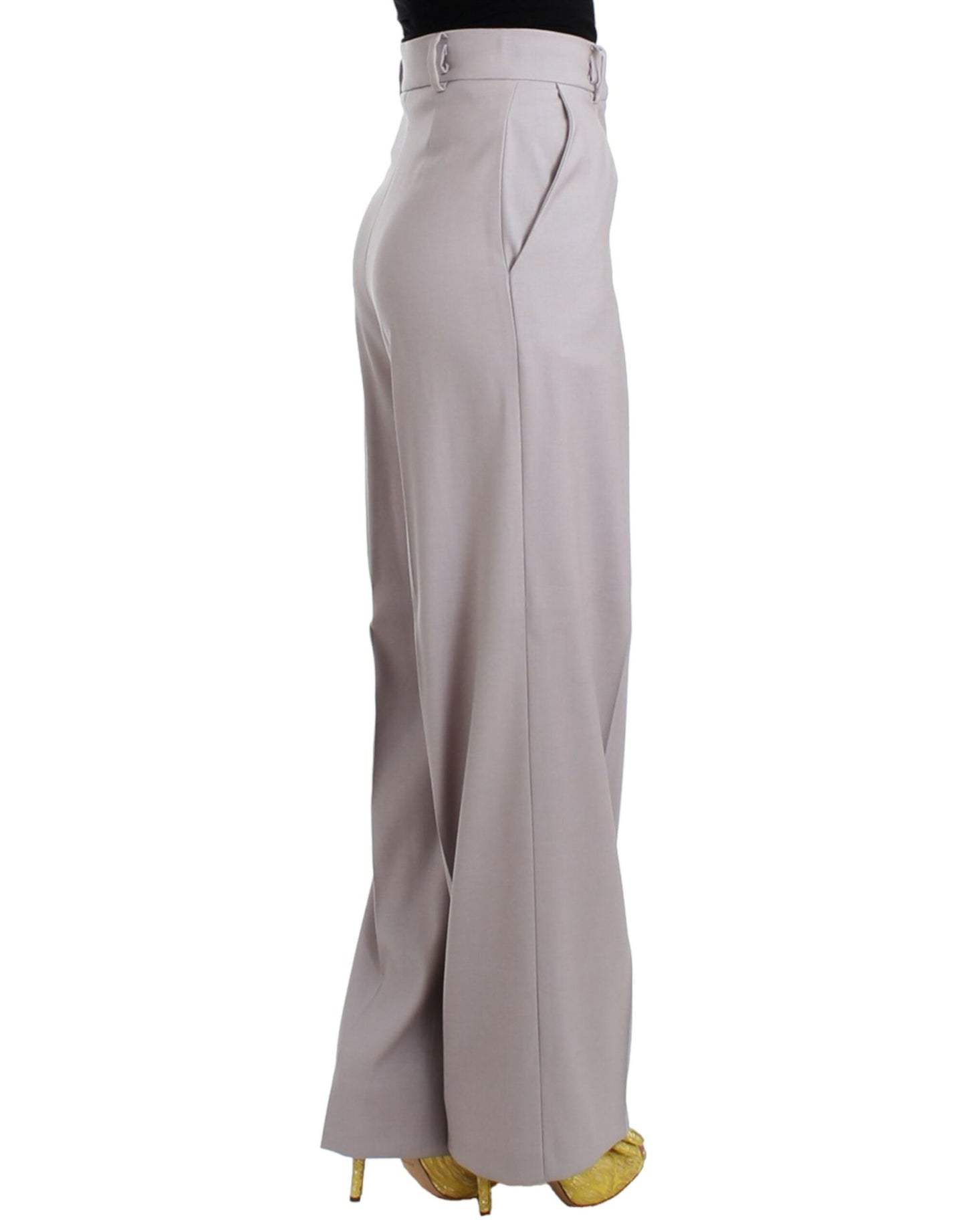 Graue Hose mit hoher Taille