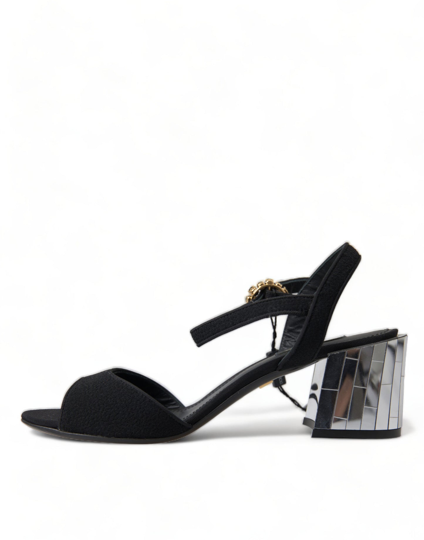 Schwarze Kristalle Knöchelriemen Sandalen Schuhe