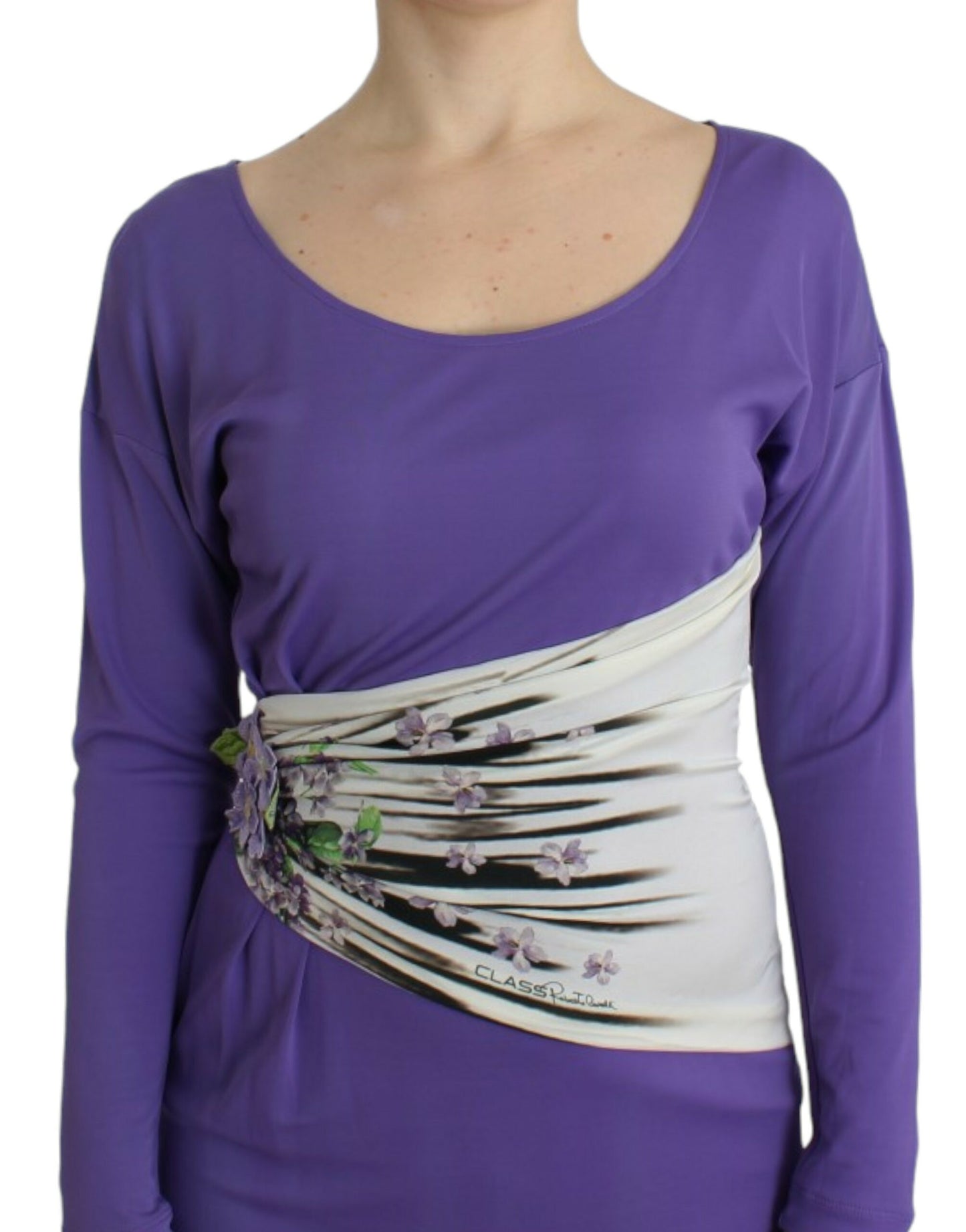 Lila Langarmkleid