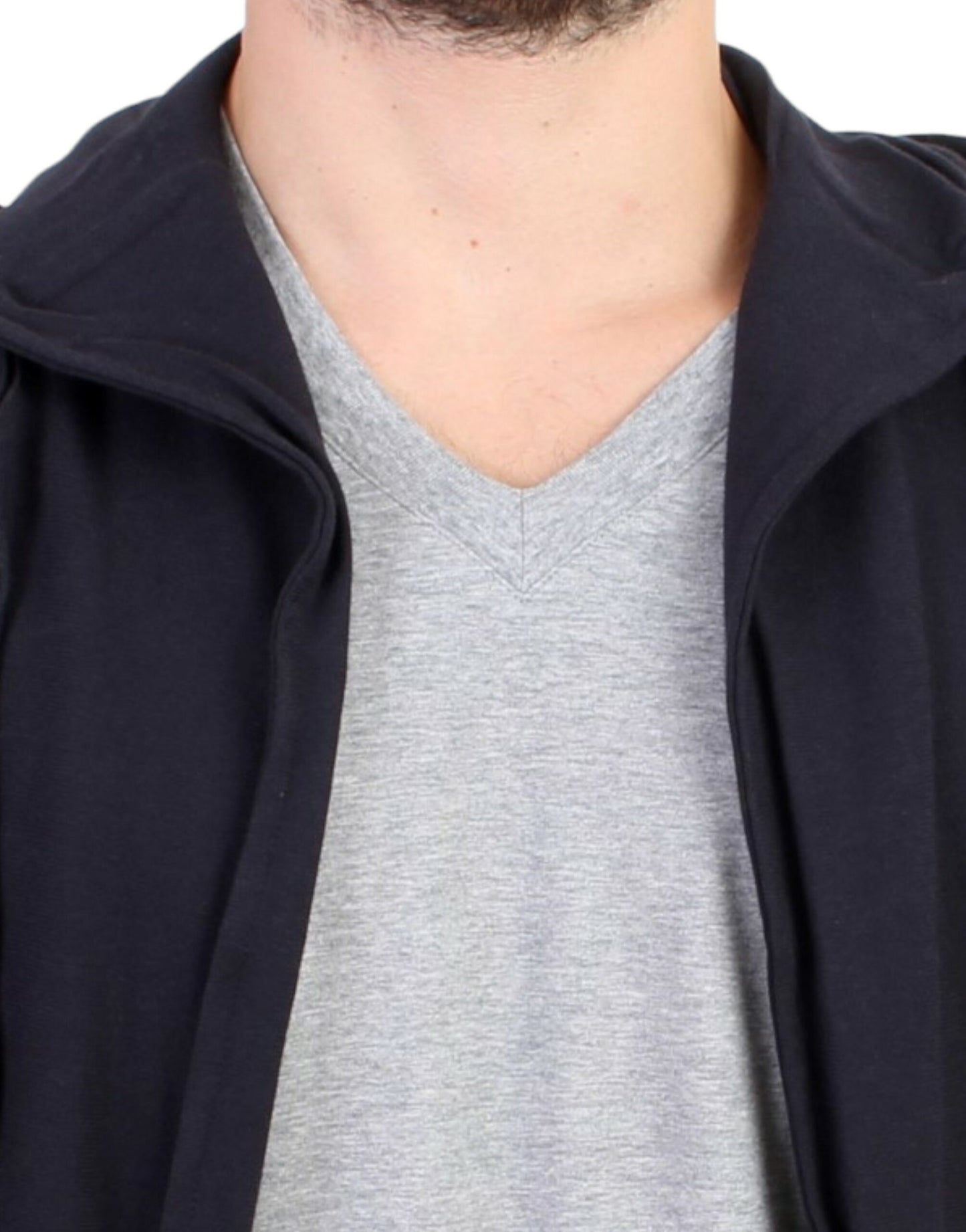 Blauer Kapuzenpullover aus Baumwolle