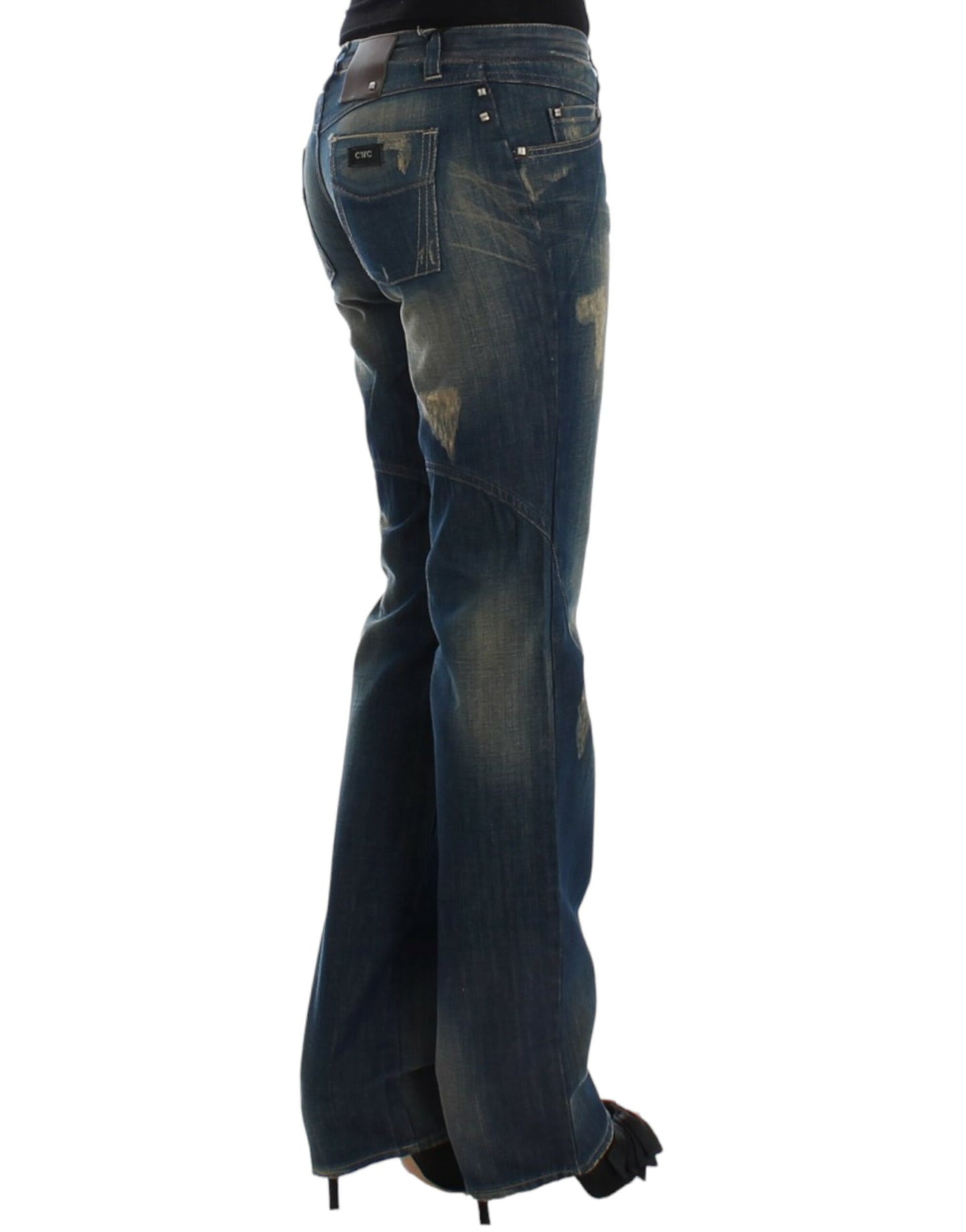 Blaue Jeans mit geradem Bein