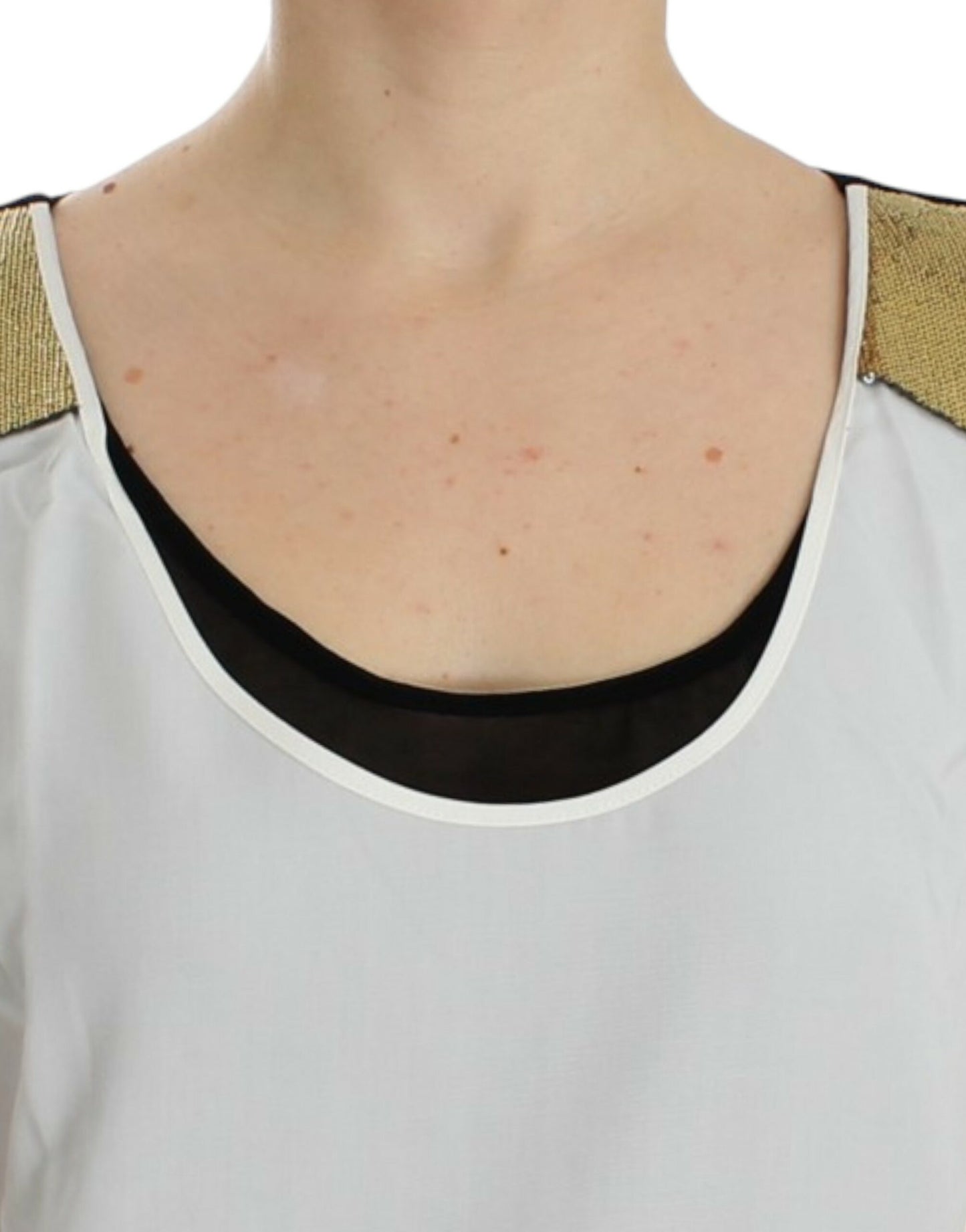 Weißes ärmelloses Top