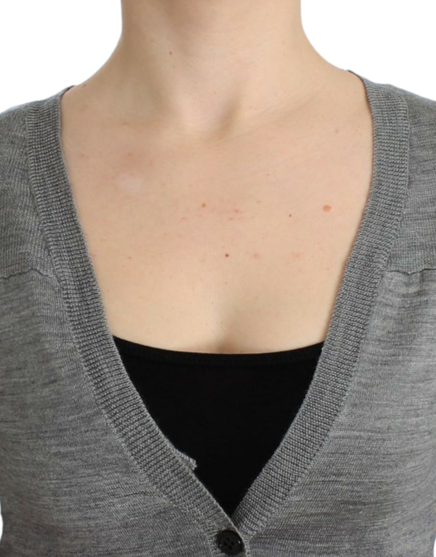 Graue leichte Strickjacke