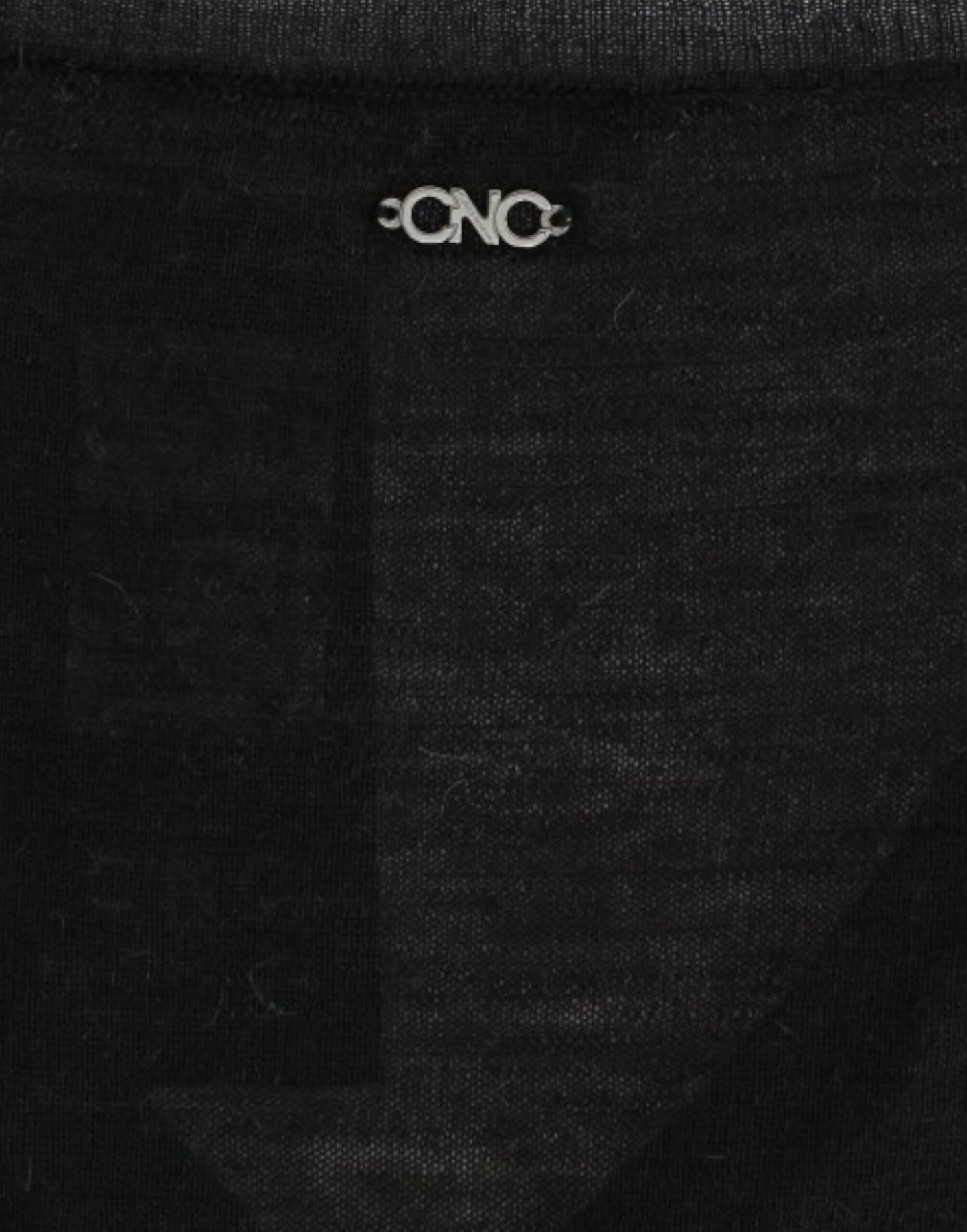 Black V-neck lightweight sweater