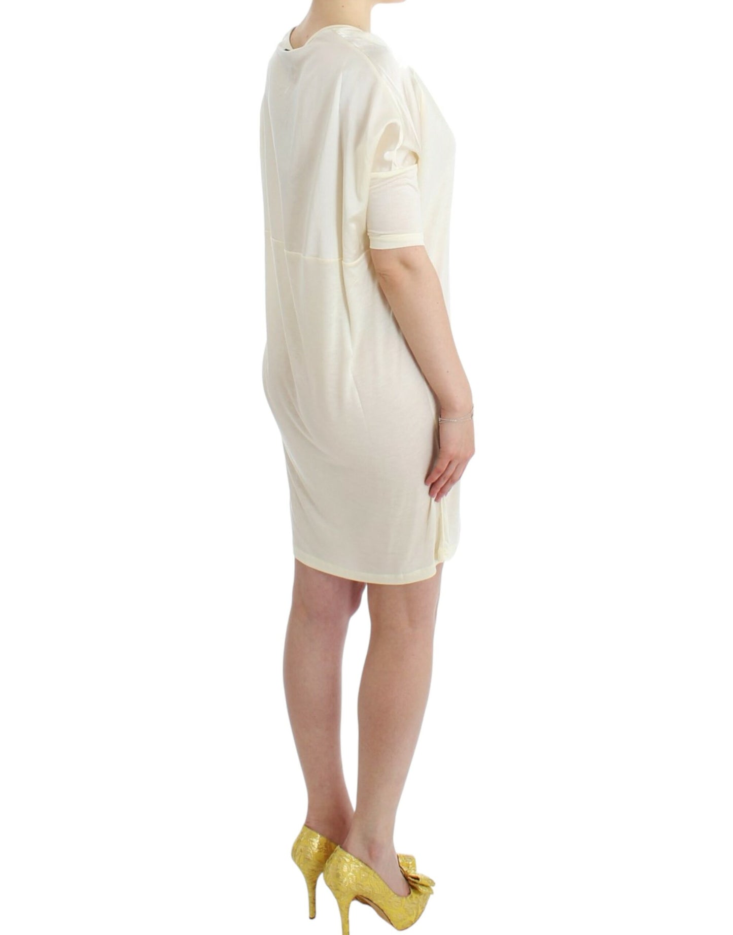 Weißes Modal-Schlauchkleid
