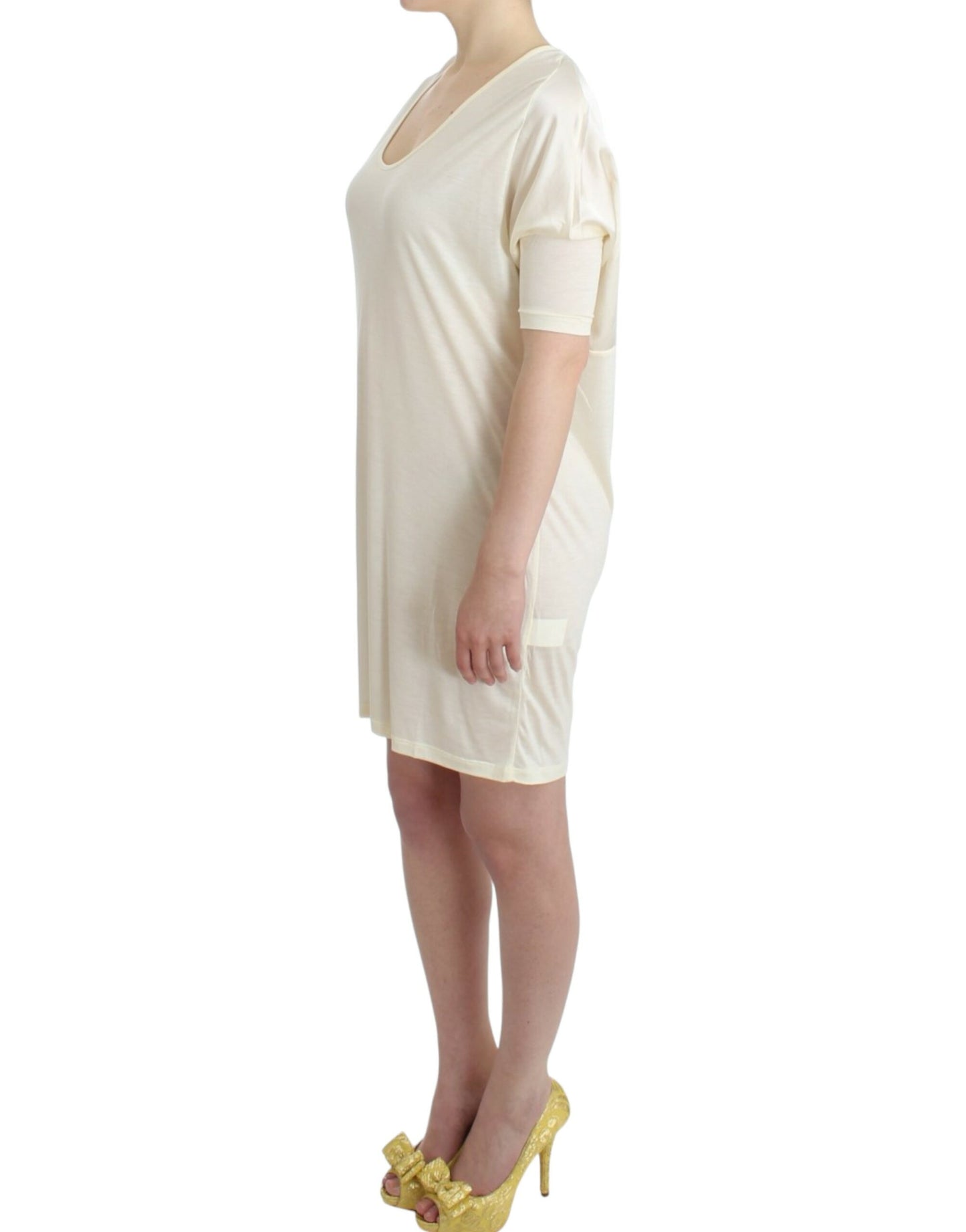 Weißes Modal-Schlauchkleid