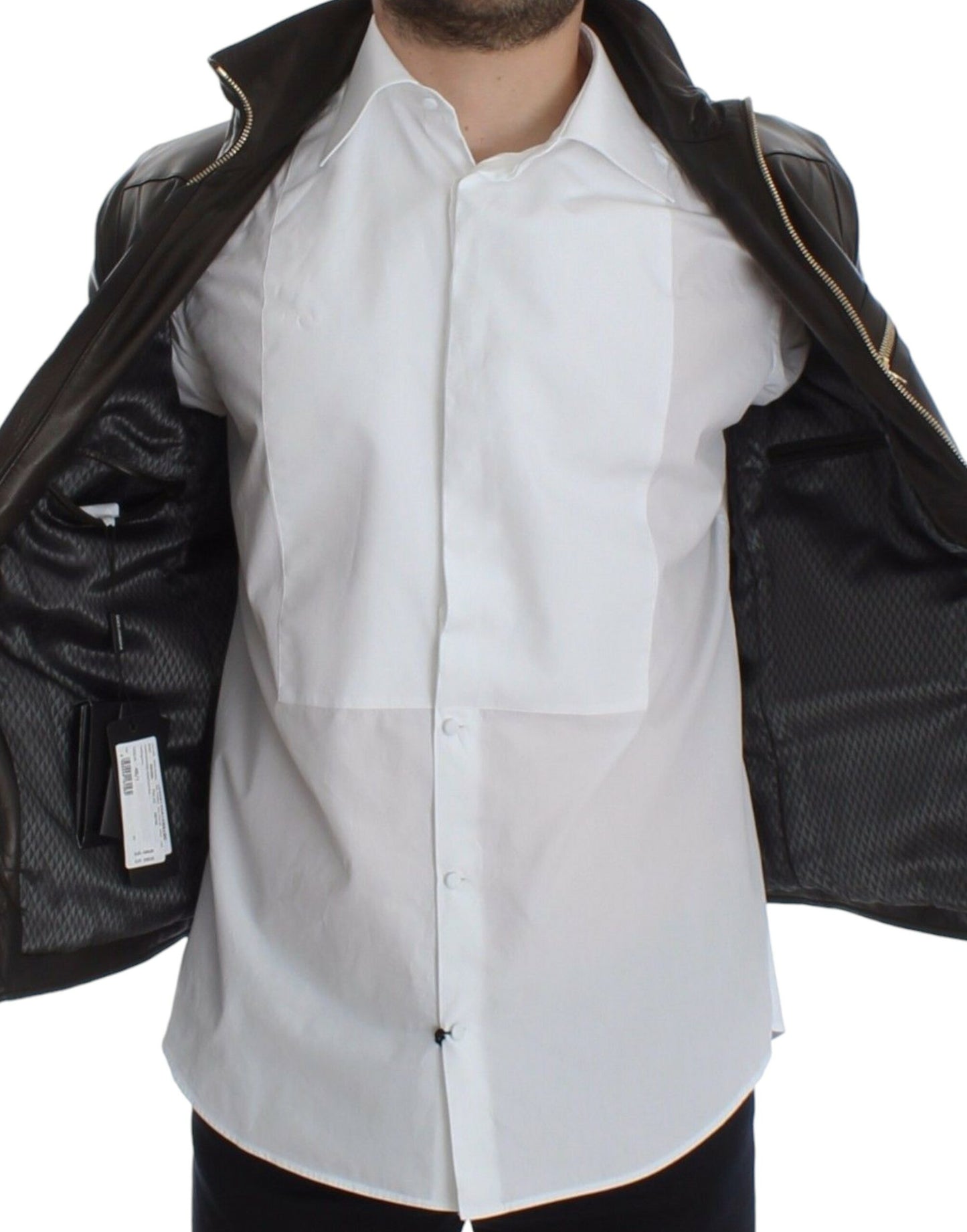 Braune Reißverschlussjacke aus Lammleder