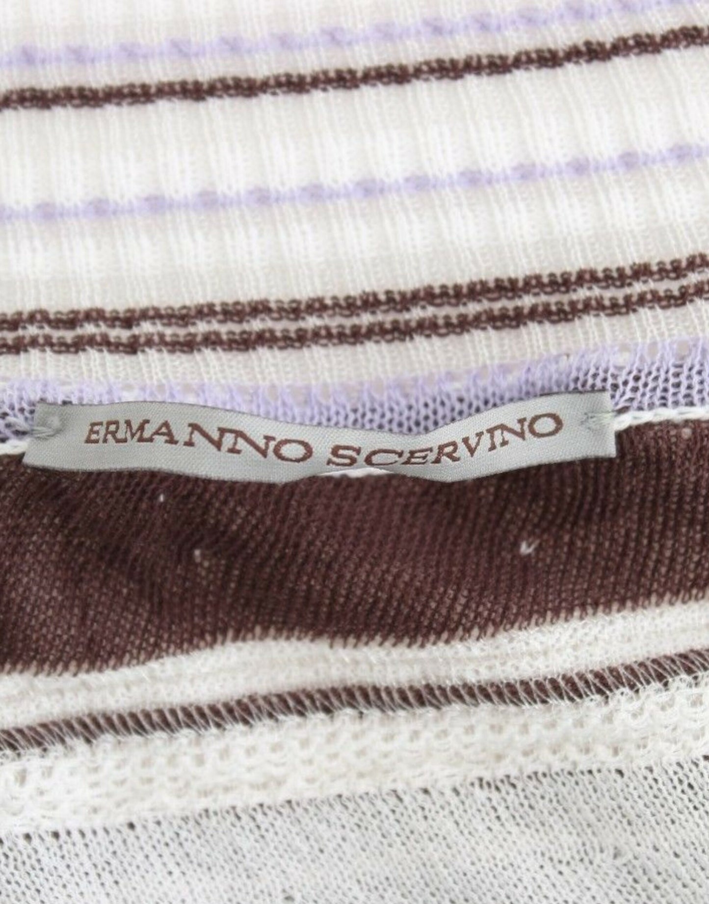 Gestreifter, kurzärmliger Pullover mit V-Ausschnitt und Spitze