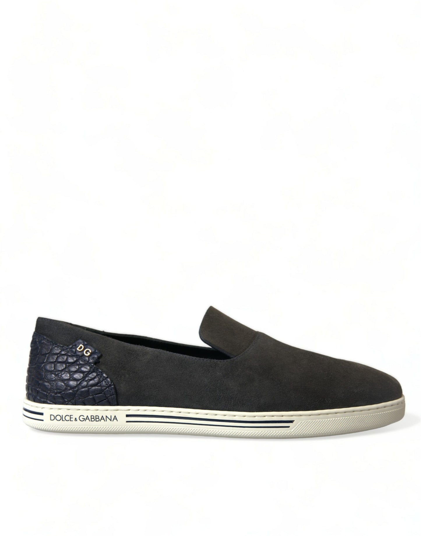 Blaue Wildleder Caiman Herren Loafer Hausschuhe Schuhe