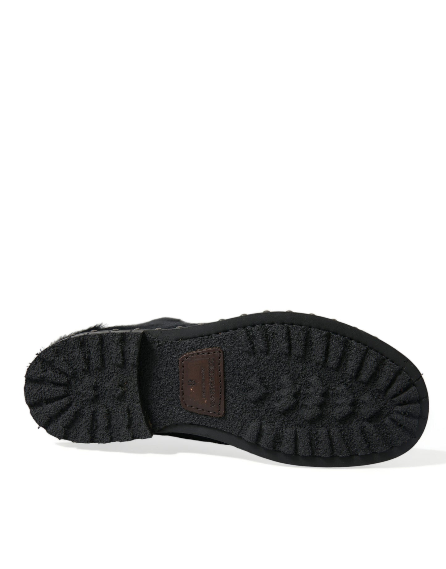Schwarze Stiefeletten aus Leder im Pony-Stil mit halbhohem Schaft