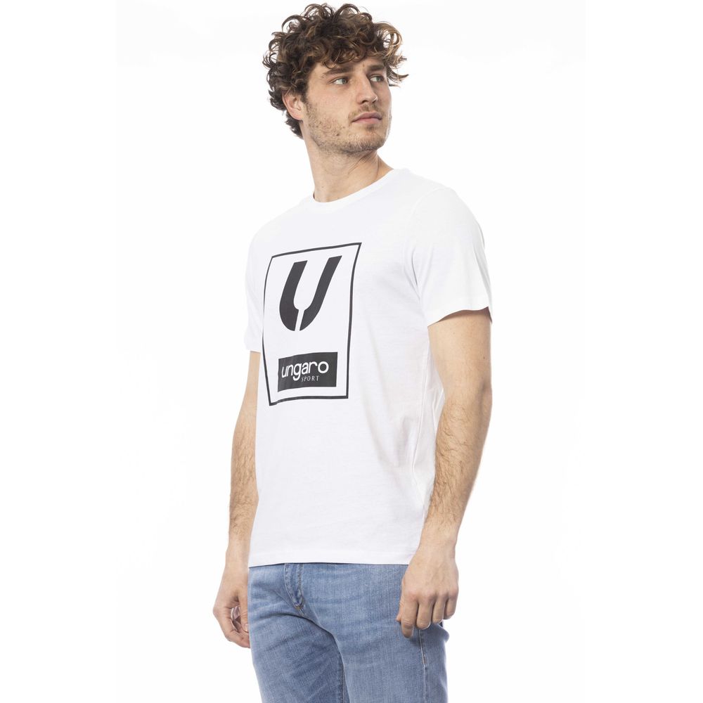 Weißes Herren-T-Shirt aus Baumwolle