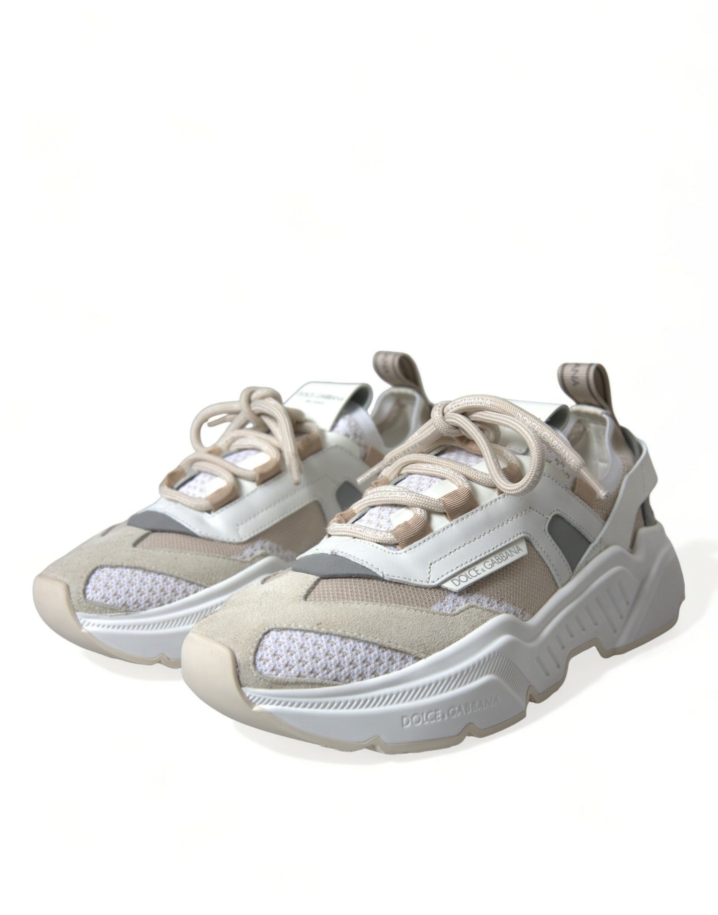 Beige-weiße Daymaster Low Top Leder Sneakers Schuhe