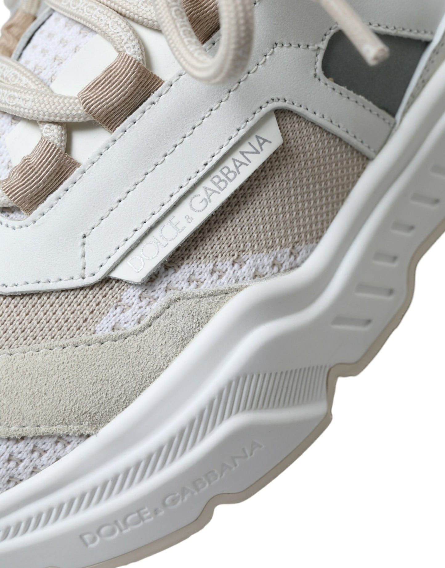 Beige-weiße Daymaster Low Top Leder Sneakers Schuhe