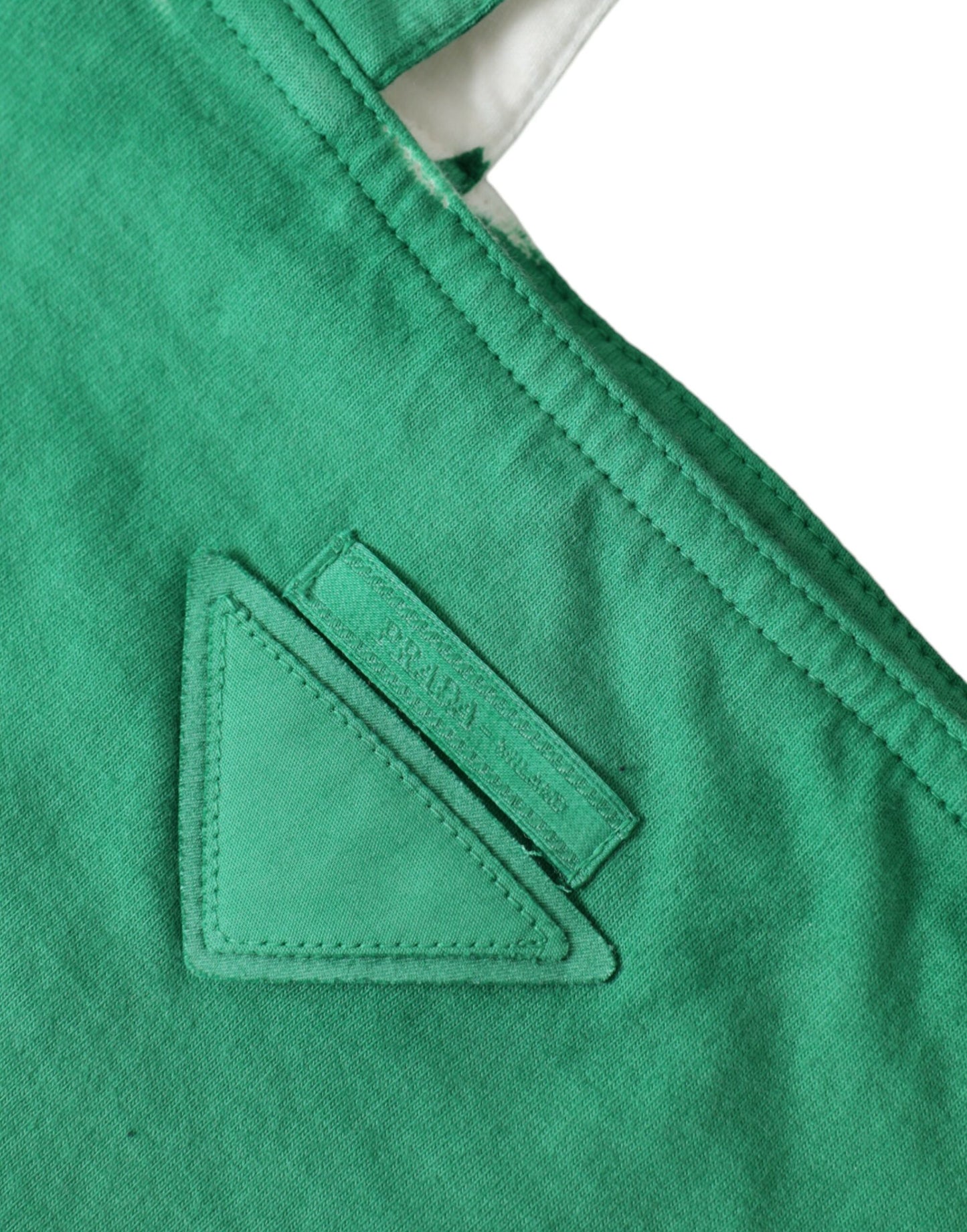 Grüne Einkaufstasche aus Jerseystoff mit Logo