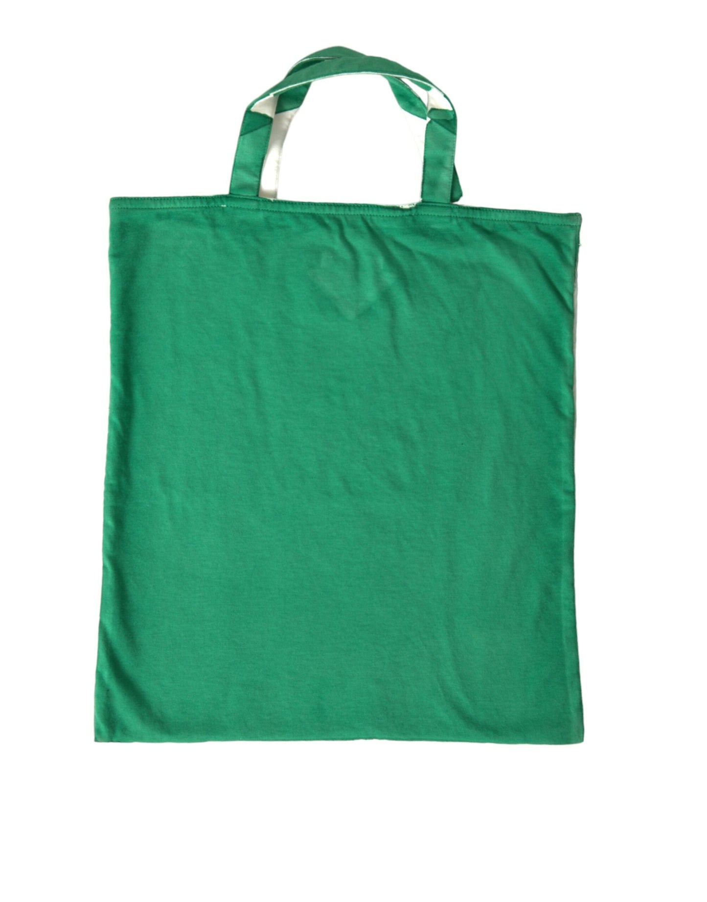 Grüne Einkaufstasche aus Jerseystoff mit Logo