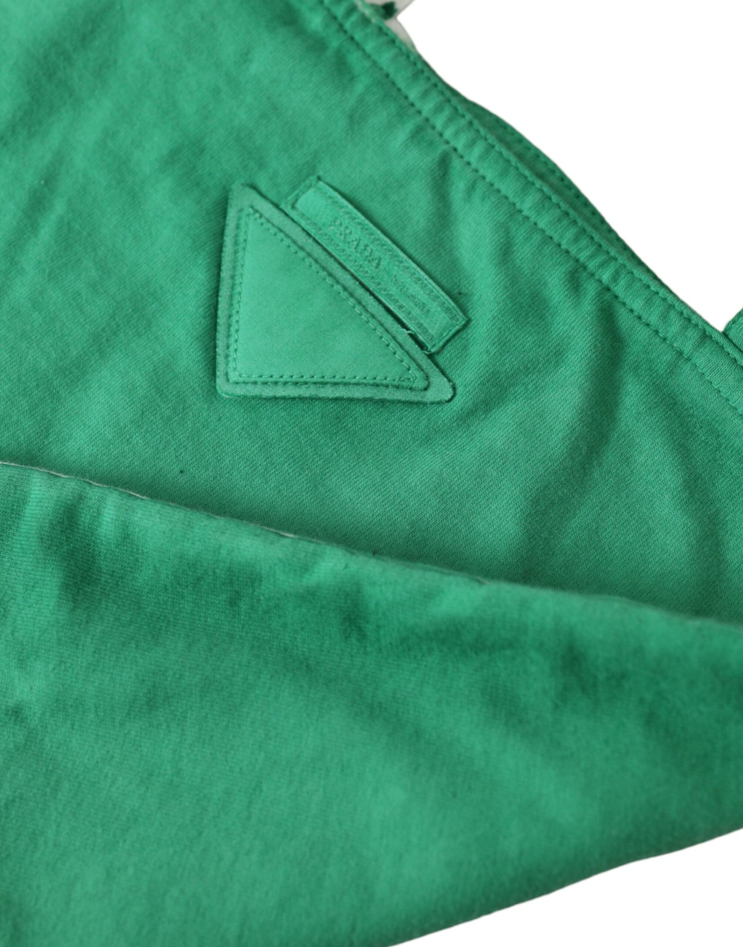 Grüne Einkaufstasche aus Jerseystoff mit Logo