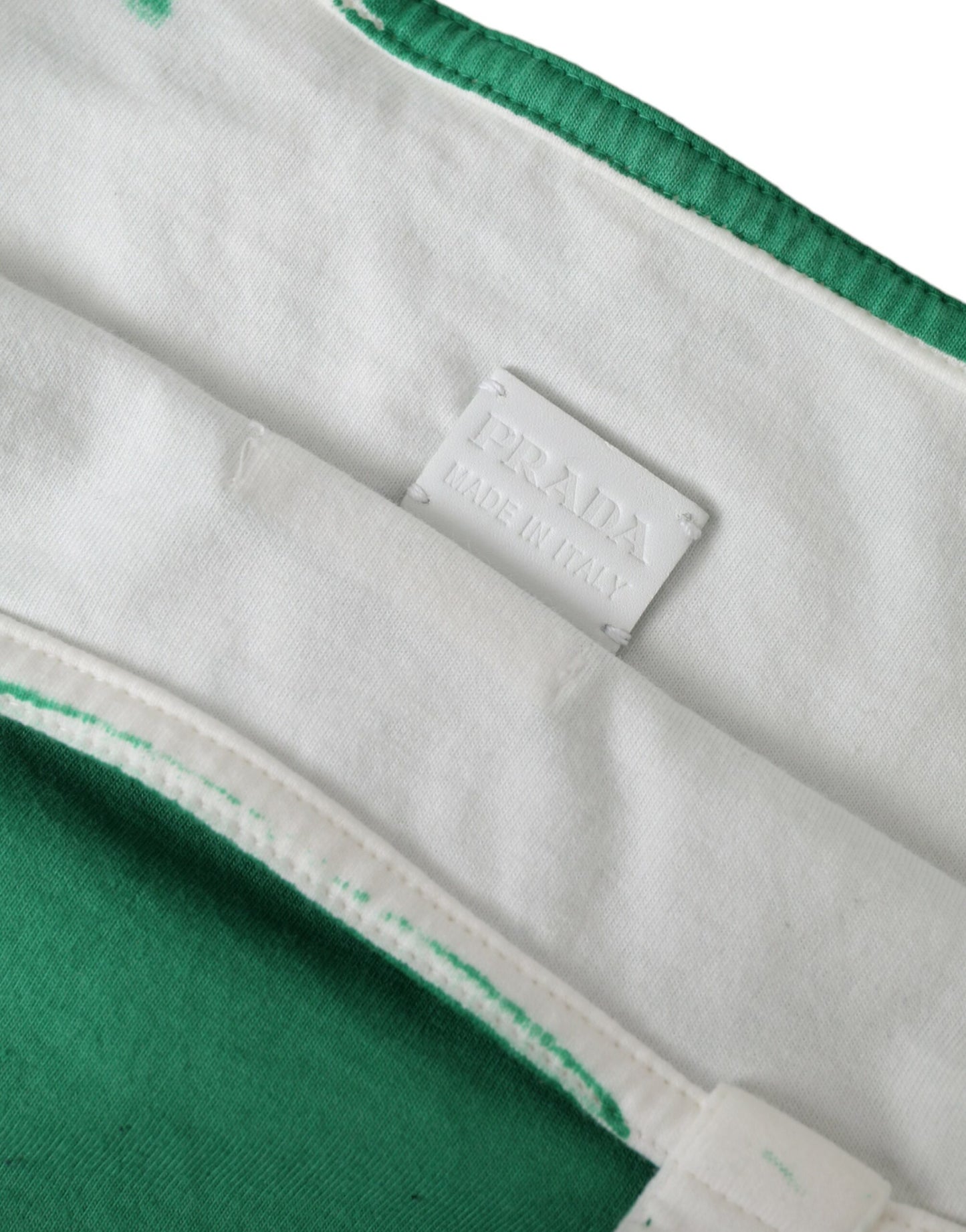 Grüne Einkaufstasche aus Jerseystoff mit Logo