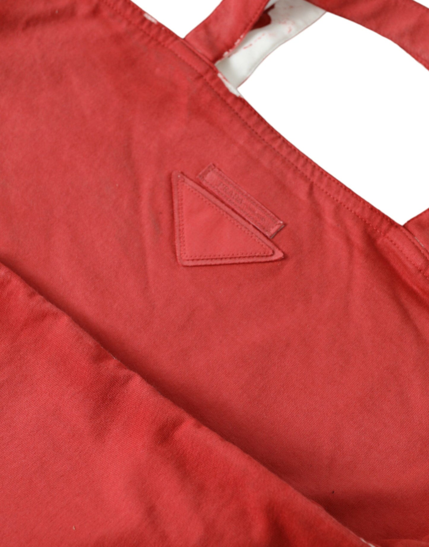 Rote Einkaufstasche aus Jerseystoff mit Logo