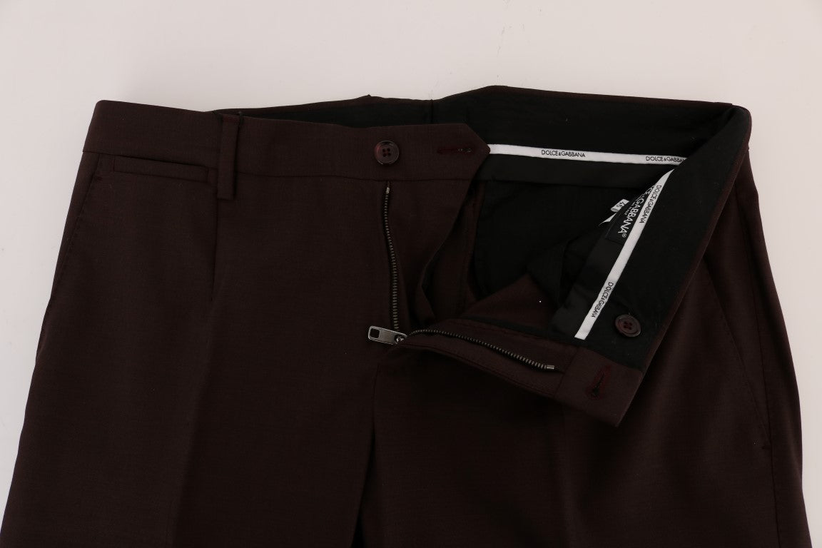 Lilafarbene formelle Hose aus Wollstretch